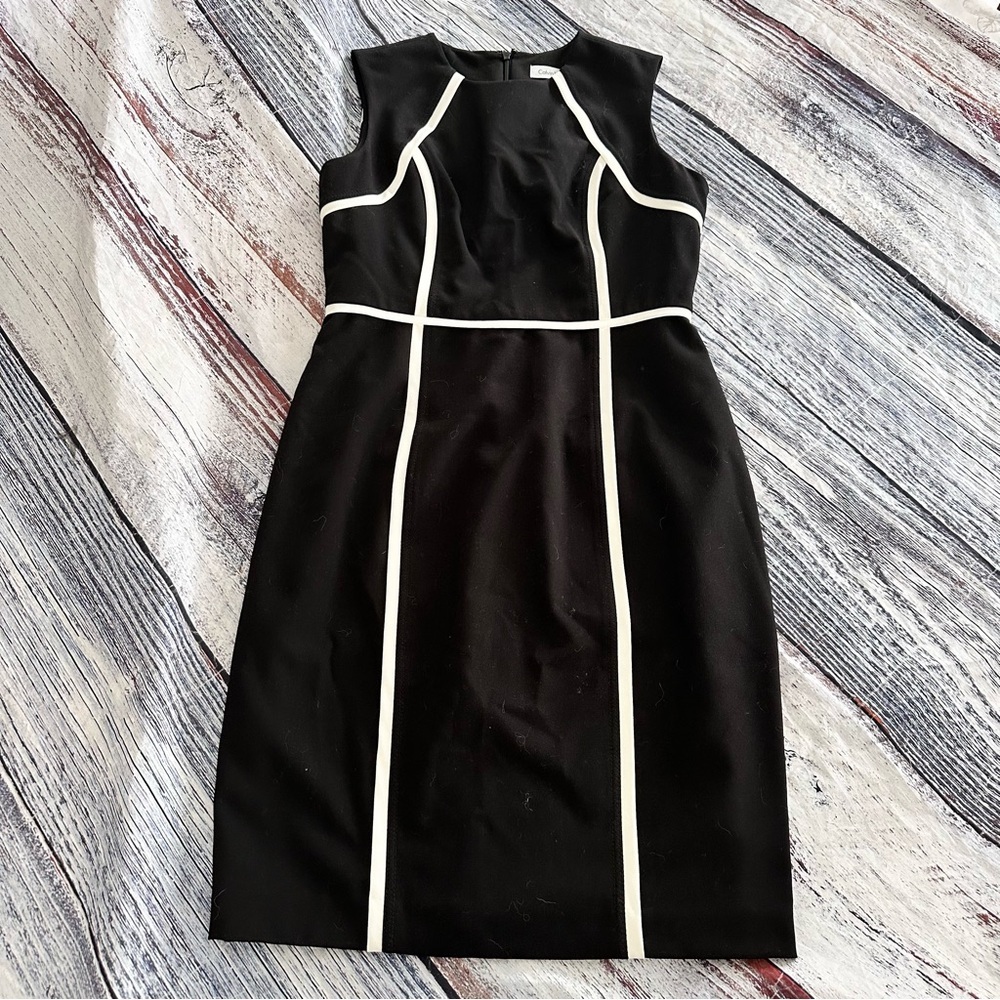 Calvin Klein Black and White Sheath Dress - Picture 2 of 8